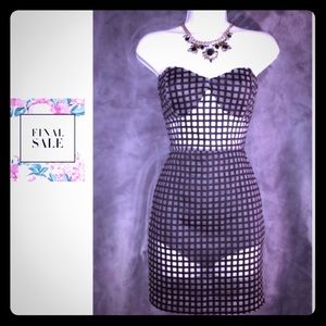 Black Mesh Mini Dress NWOT